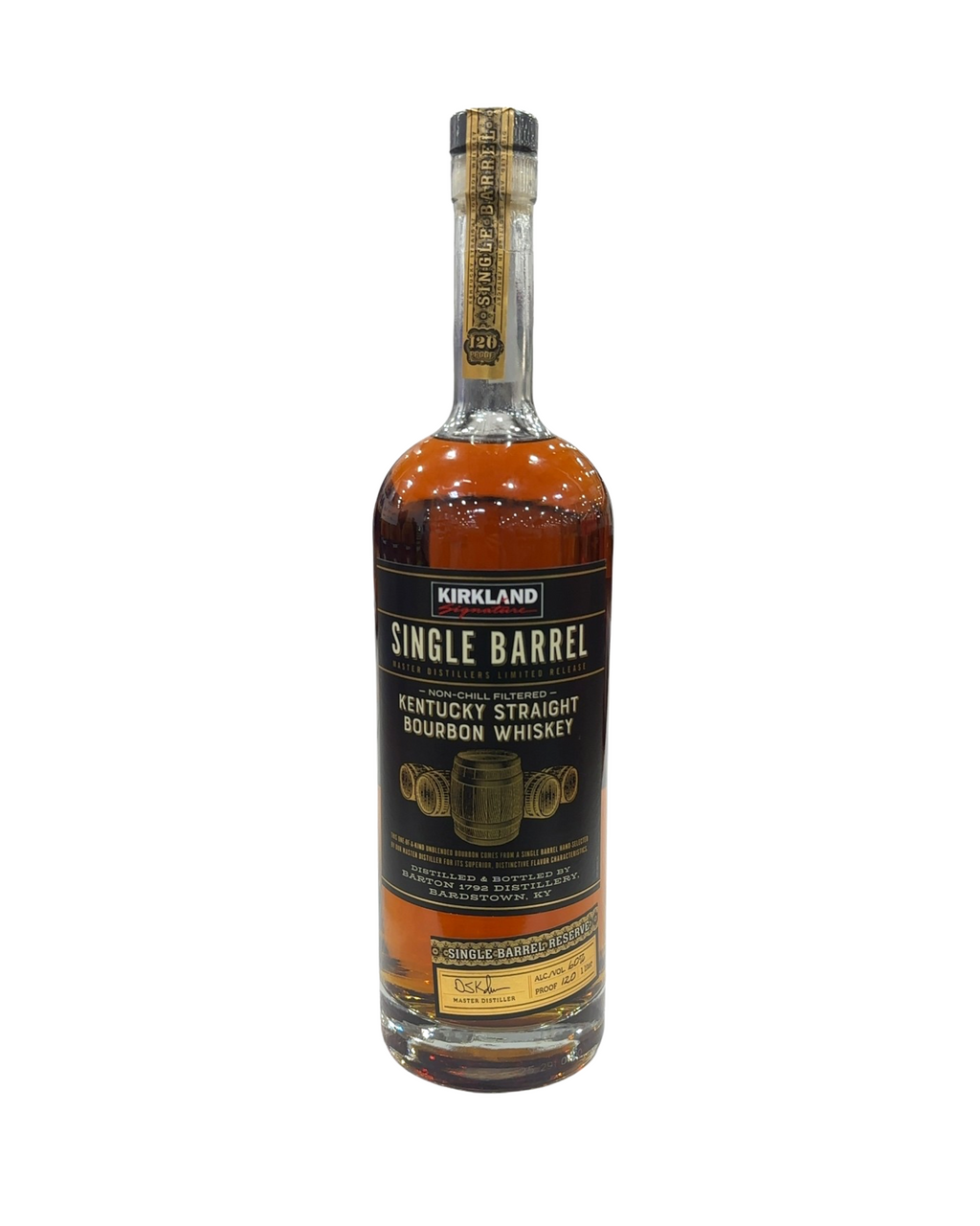 2026 Barton 1792 Distillery Kirkland Signature Single Barrel Kentucky Straight Bourbon Whiskey 120 Proof 1000ml