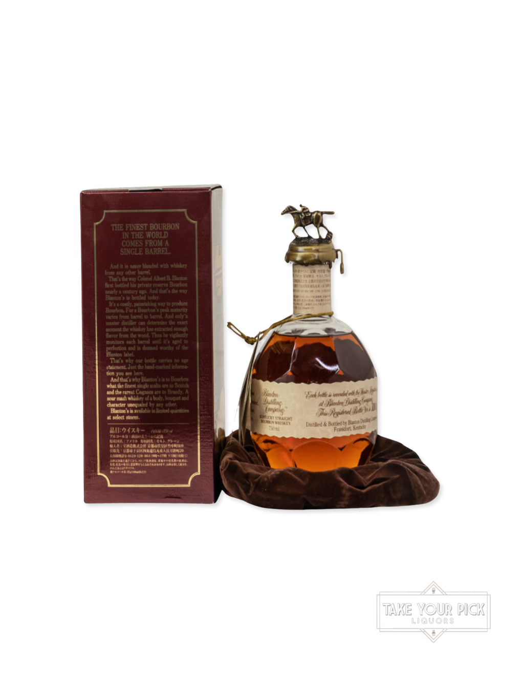Blanton's Takara Red Single Barrel 750ml (Takara Red) - 93 Proof - Bottle Back