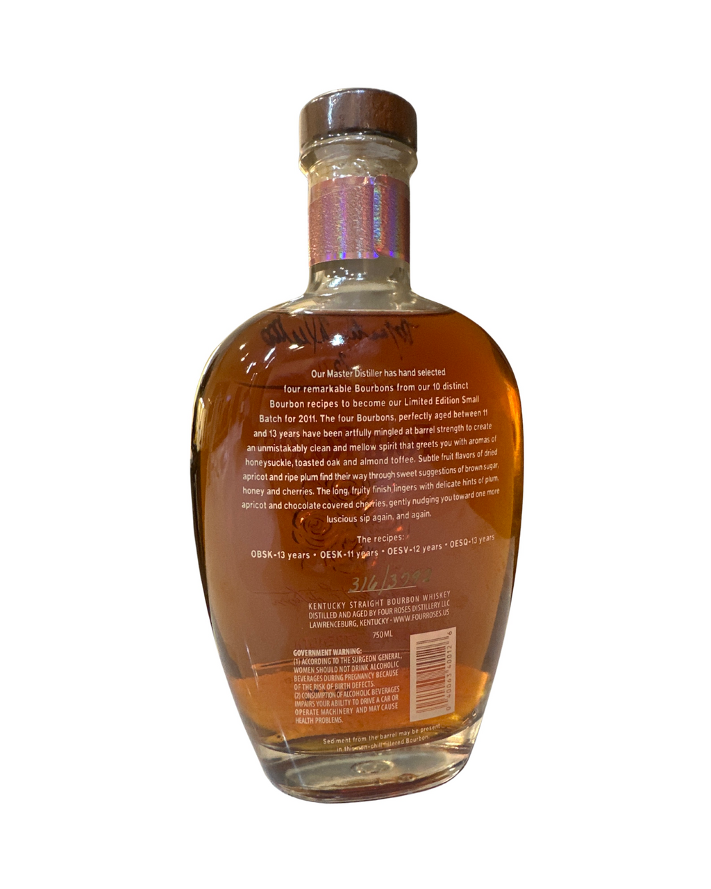 2011 Four Roses Limited Edition Small Batch Barrel Strength 109 Proof