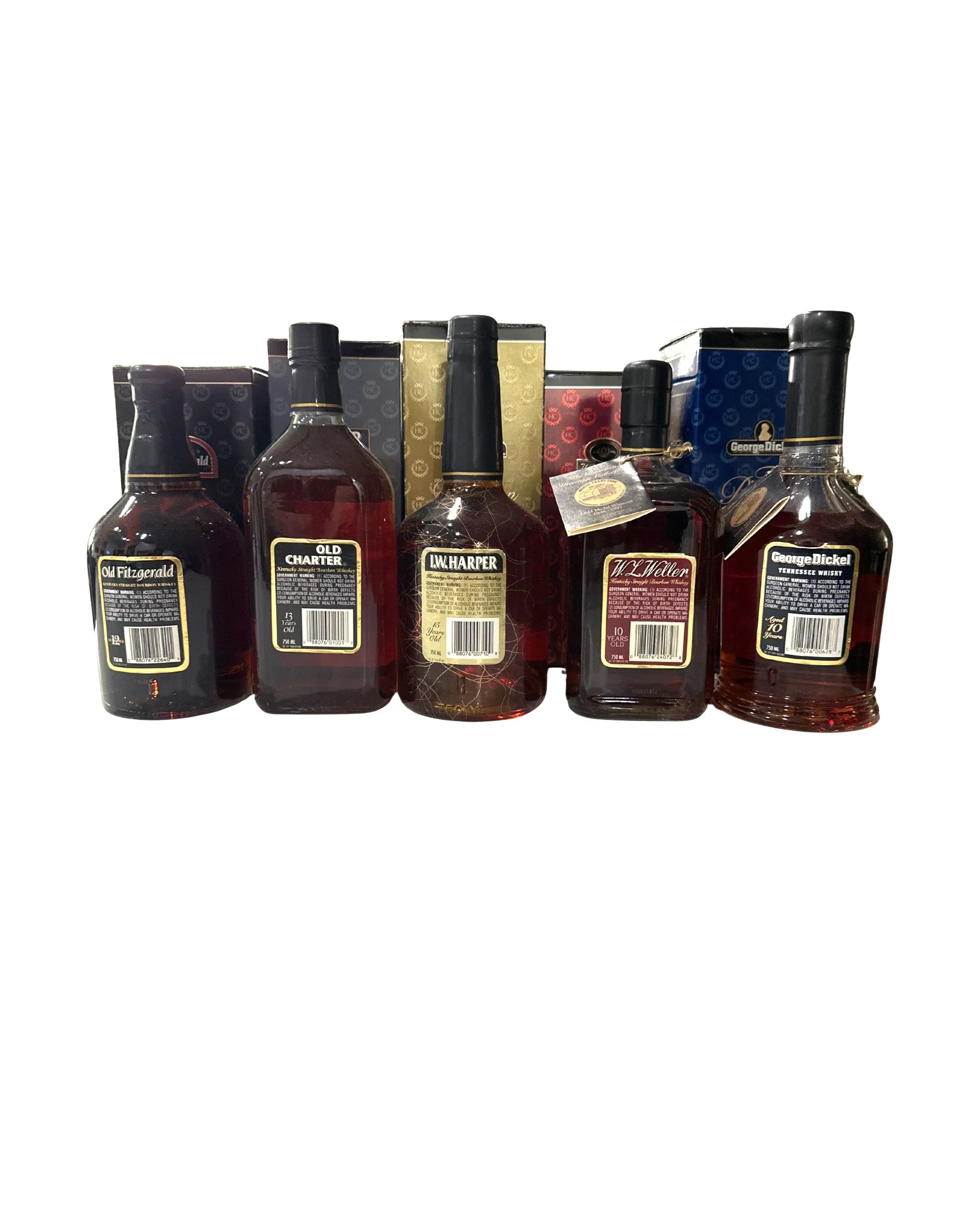 90's Release 1990's Bourbon Heritage Collection Complete Set Multipack (5 Bottles) 100 Proof 750ml