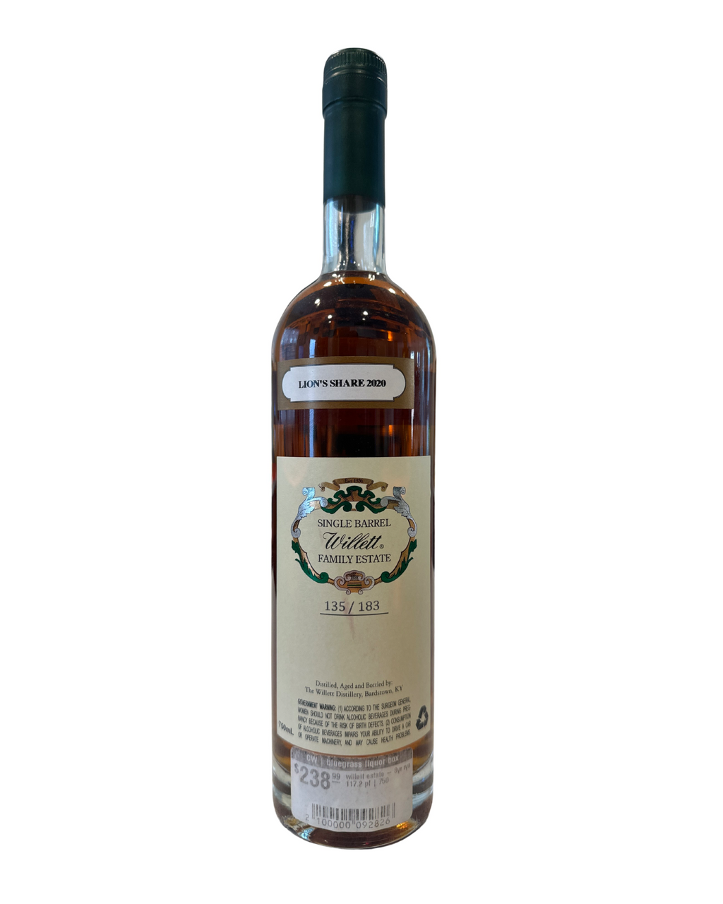 2020 Willett 8 Year Rye  #1449 Lion’s Share 117.2 Proof 750ml