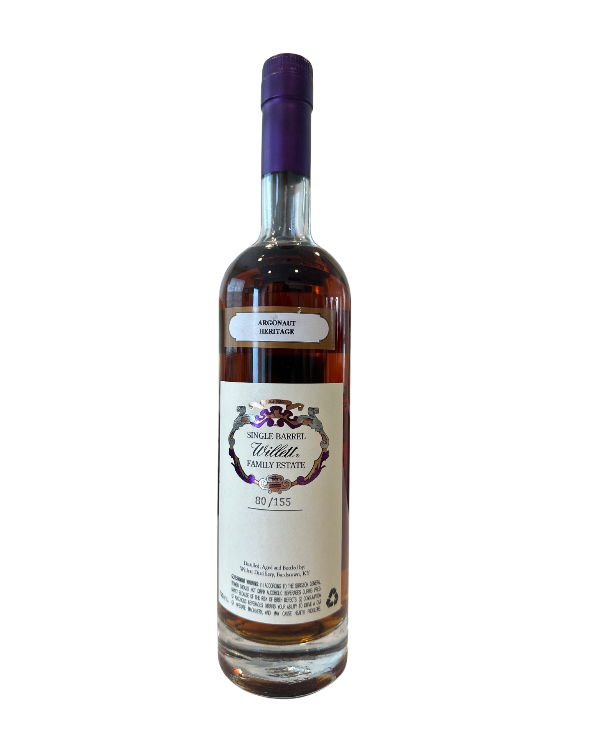 Willett Argonaut Heritage Willett Family Estate Bottled Single Barrel Bourbon 123.8 Proof 750ml