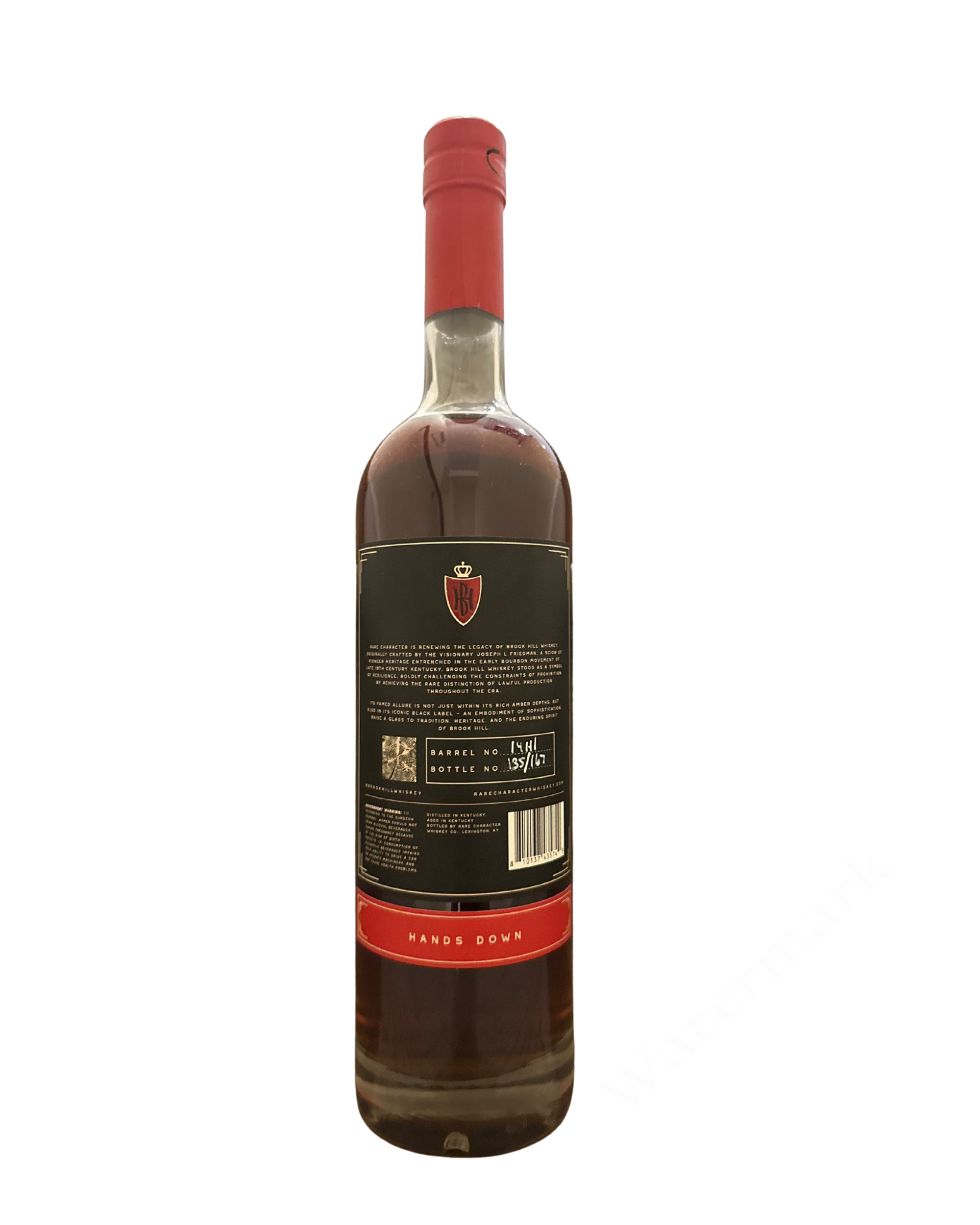Rare Character Whiskey Company Old Style Brook Hill Rare Character 130.1 Proof