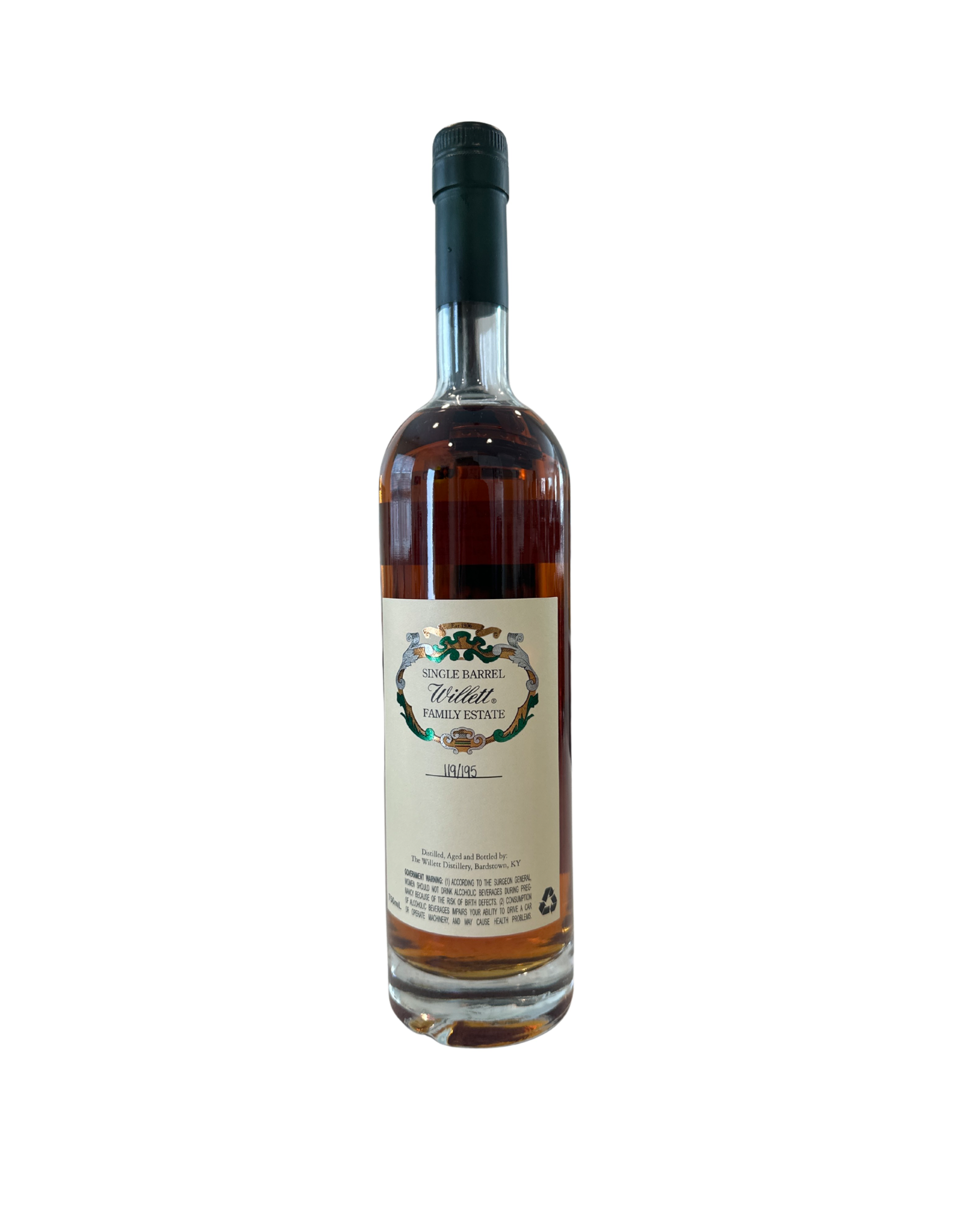 The Willett Distillery Gift Shop Release Family Estate Bottled Single Barrel Rye 127.8 Proof 750ml