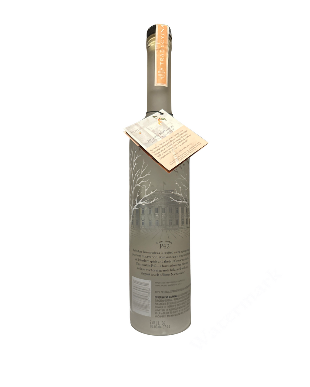 2004 Belvedere Pomarancza Orange Vodka 80 Proof 750ml
