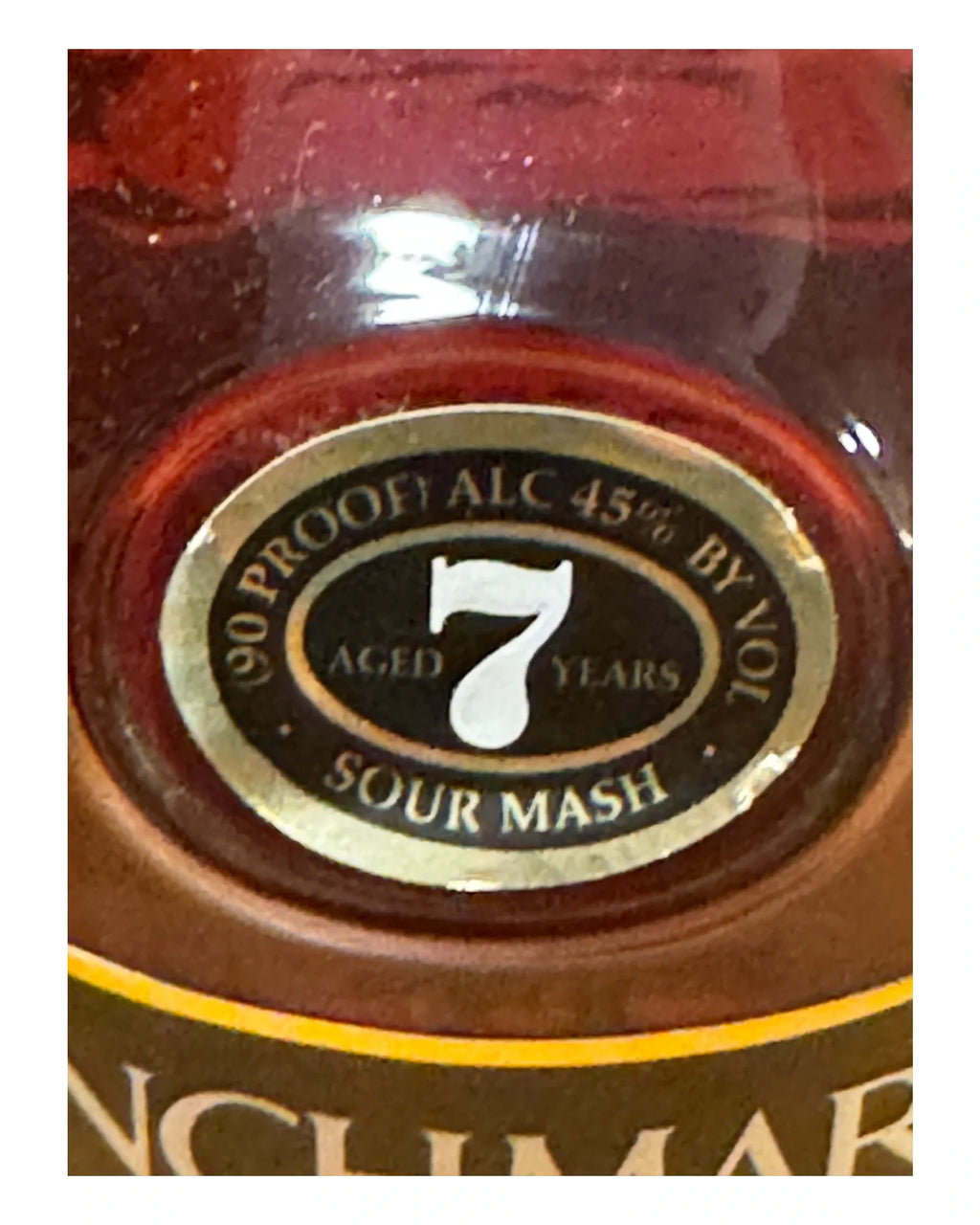 1990 Benchmark Bourbon 7-year 90pf. 1990 90 Proof