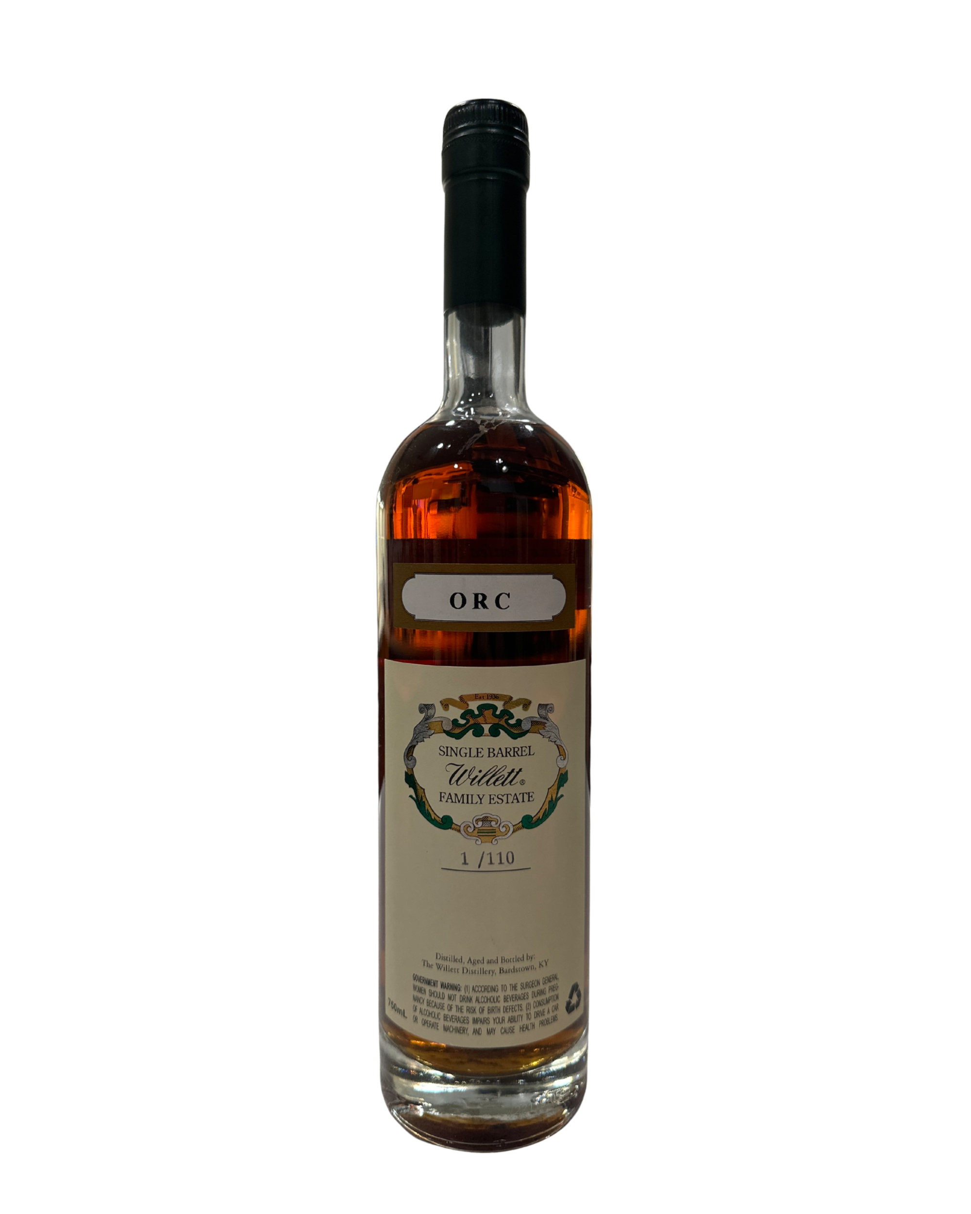 Willett ORC Family Estate Bottled Single Barrel Rye 117.6 Proof 750ml