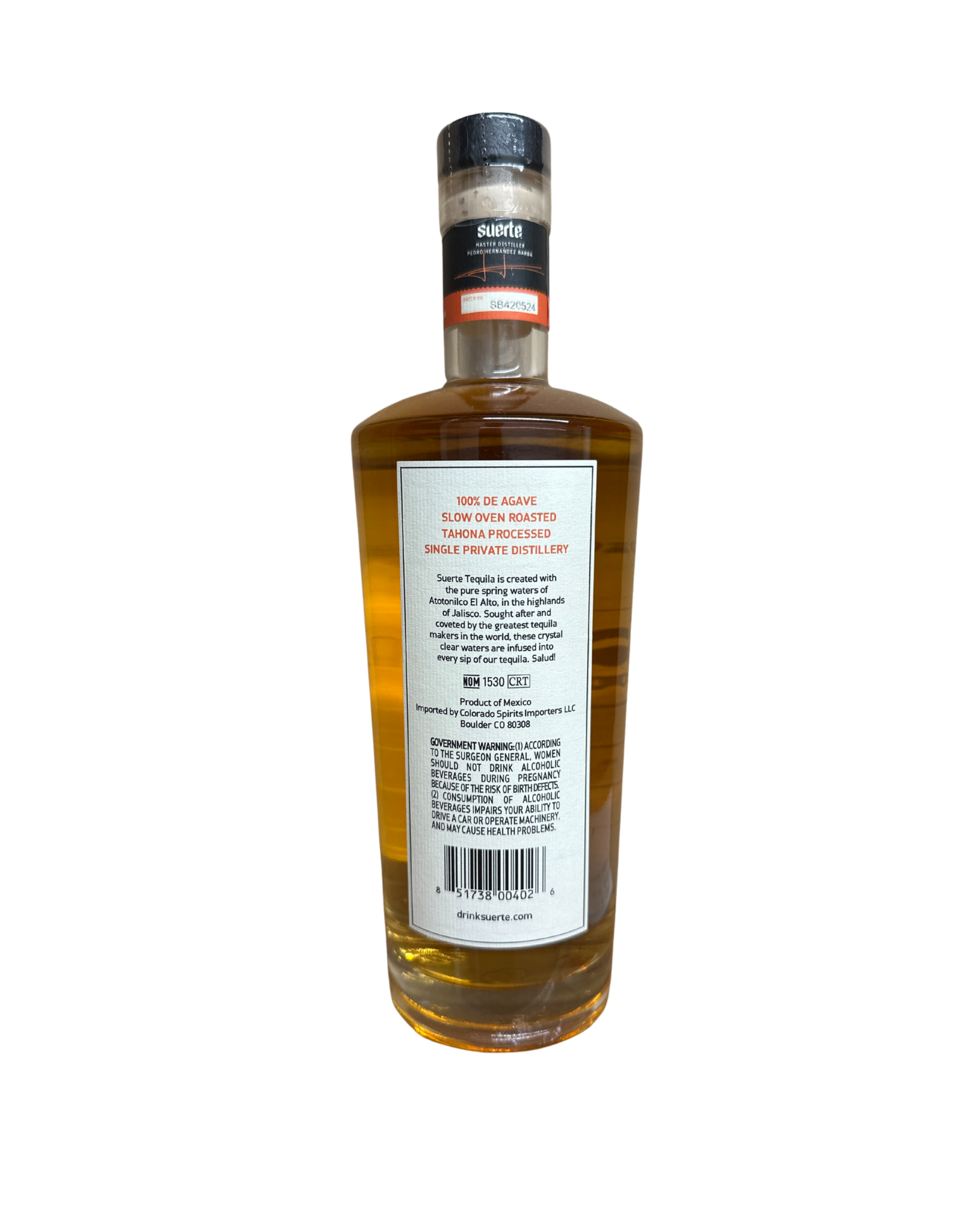 2024 Suerte Single Barrel Tequila Reposado 88 Proof 750ml