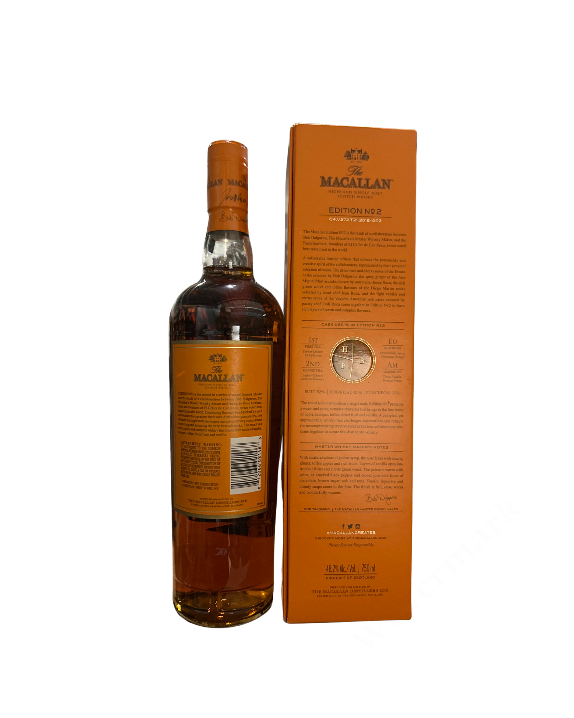 2016 The Macallan Distillers Ltd The Macallan Edition No. 2 96.4 Proof 750ml