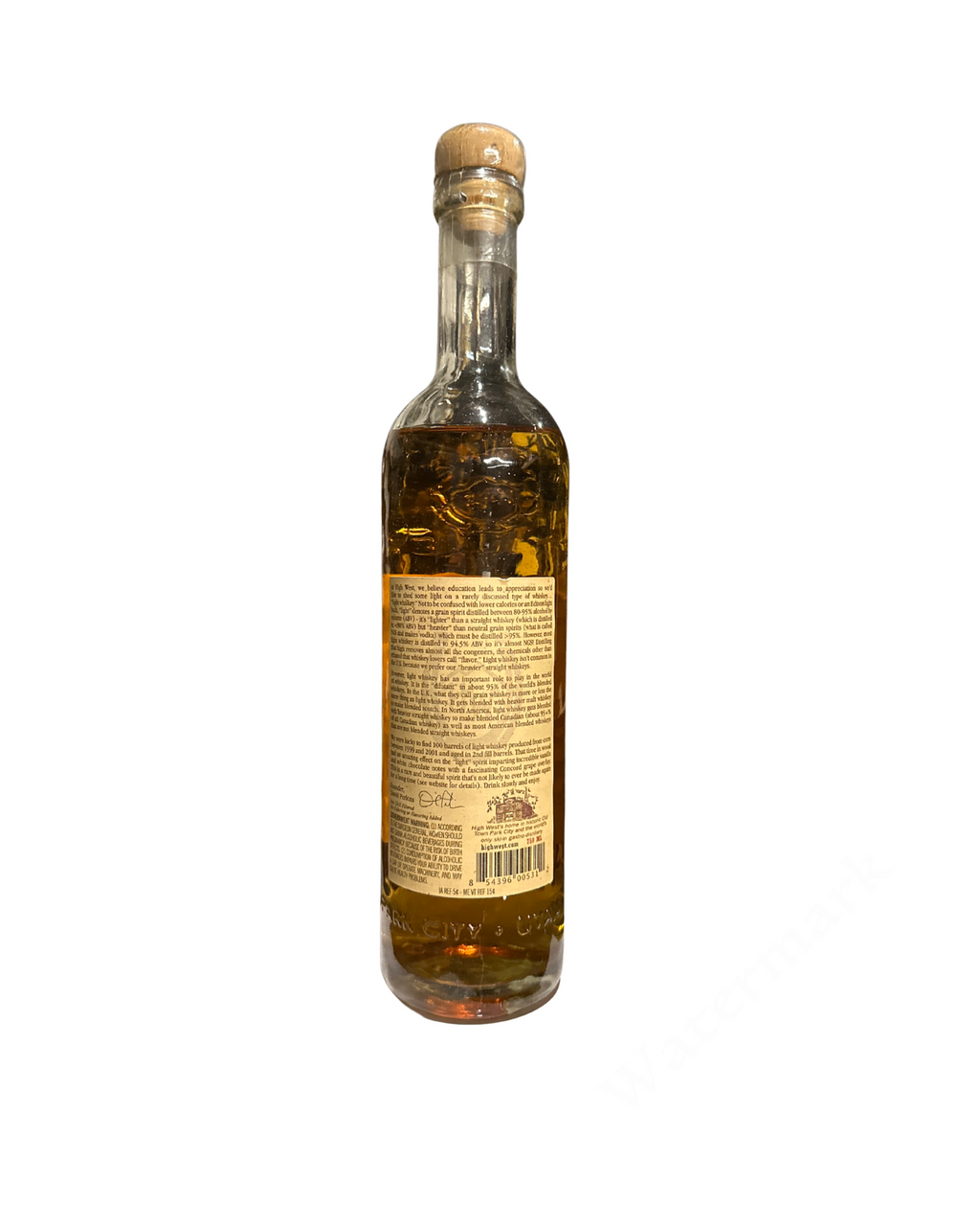 2016 High West Distillery High West Light Whiskey 92 Proof 750ml Batch 1