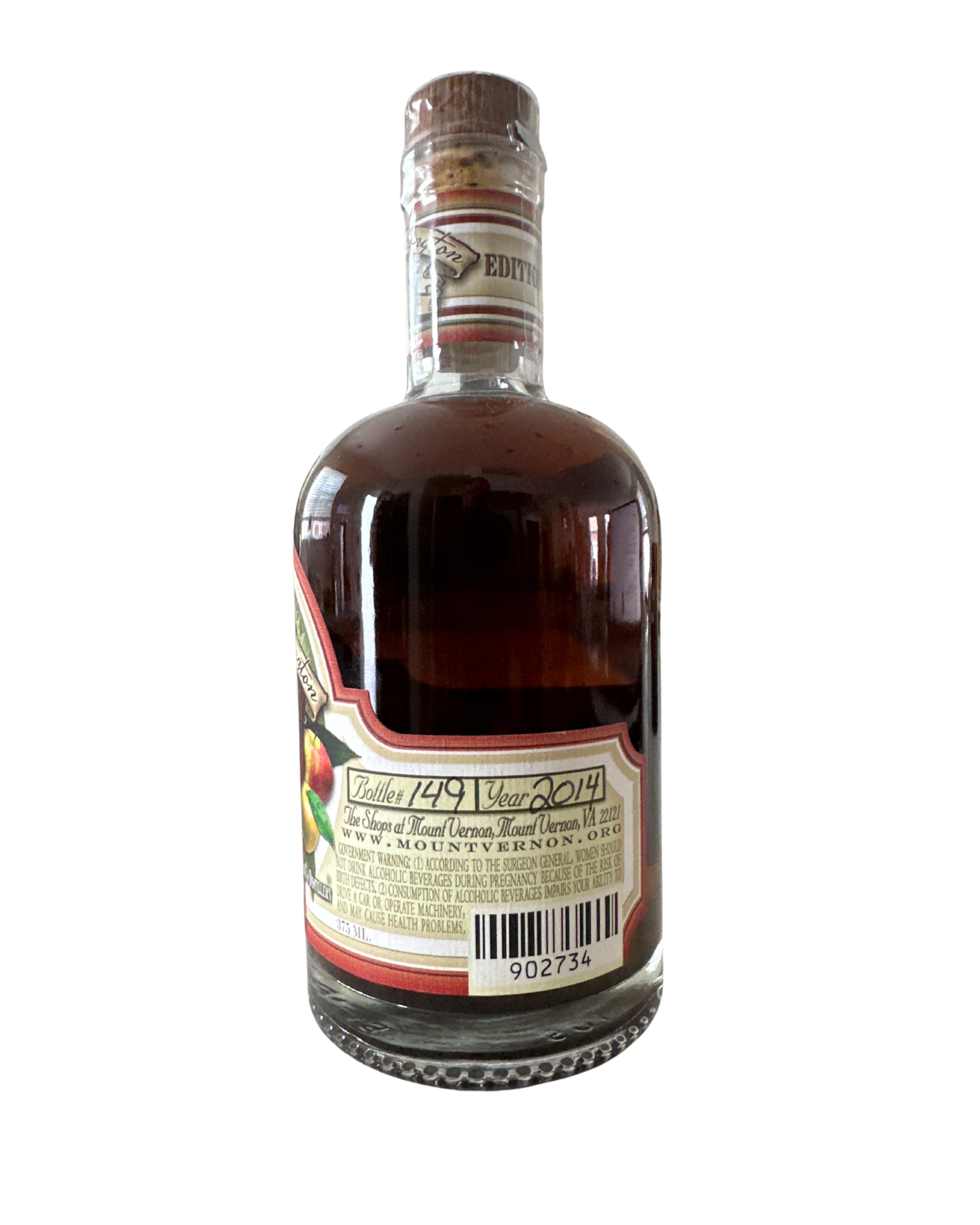 2014 George Washington's Distiller Apple Brandy 86 Proof 375ml