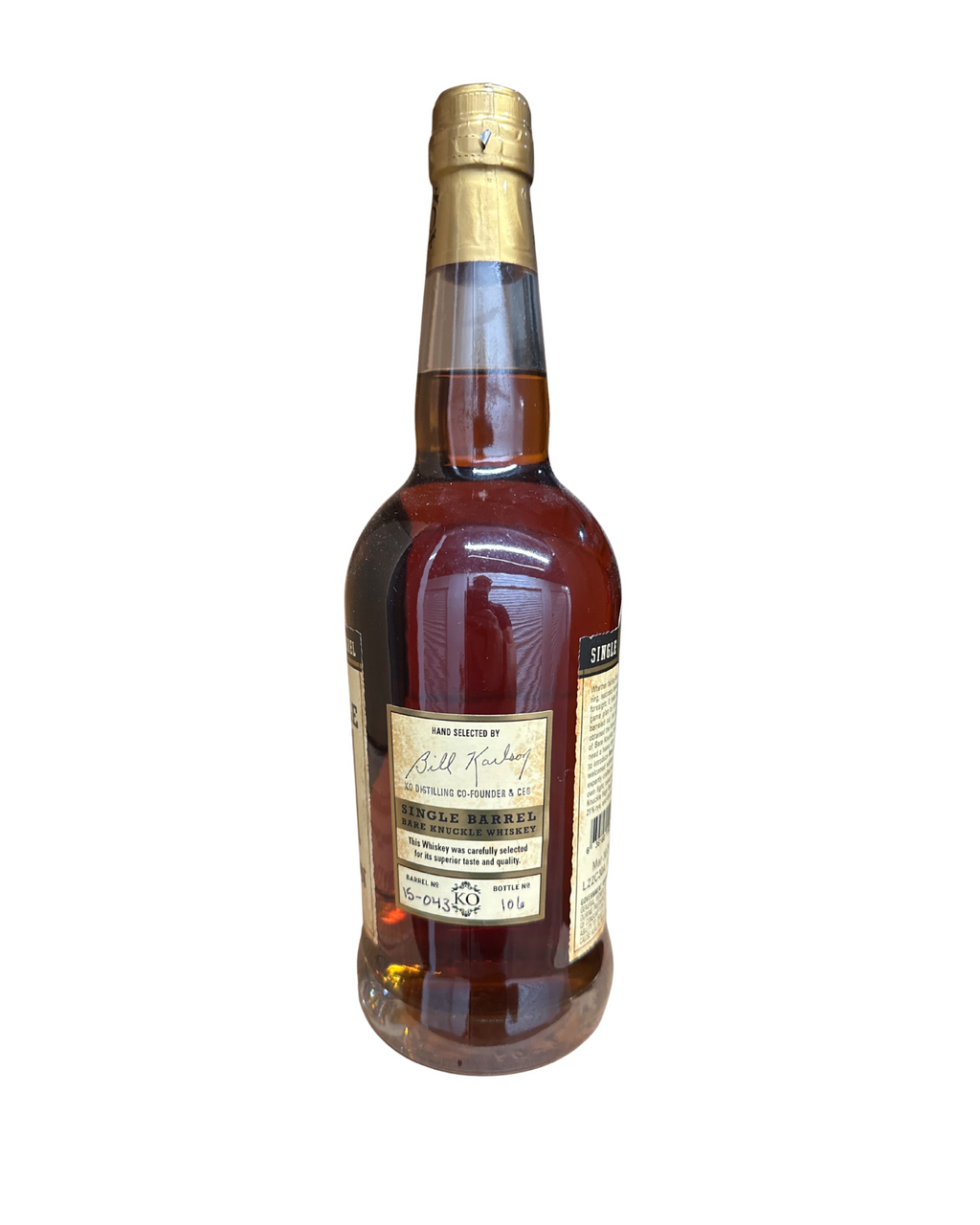 2022 Bare Knuckle Bourbon Single Barrel 90 Proof 750ml