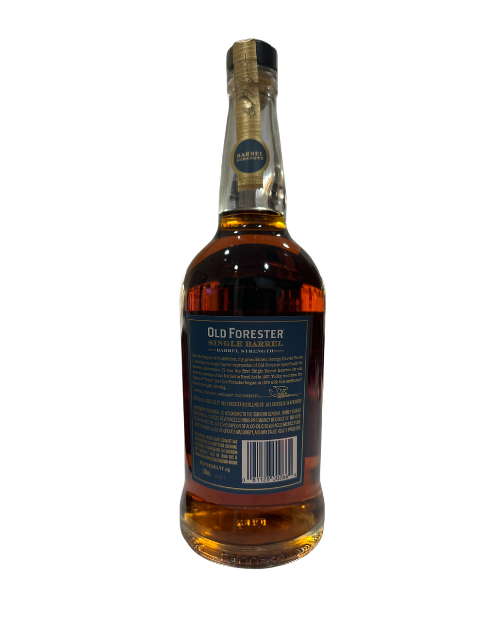 2021 Old Forester Single Barrel Barrel Strength Tobacco Cane 127.2 Proof 750ml