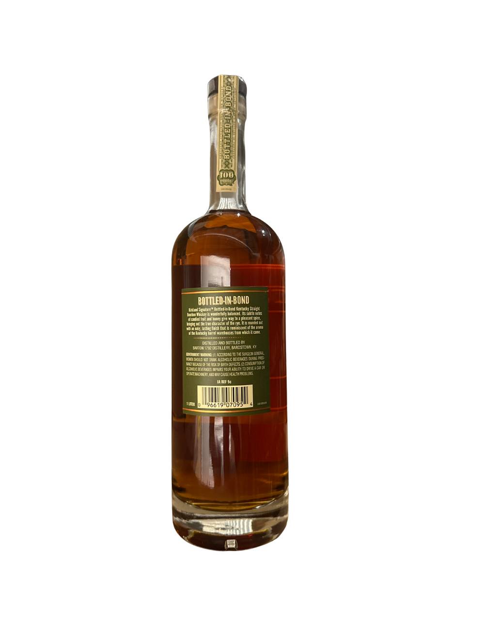 2023 Kirkland (by Barton 1792 Master Distillers) Kirkland Bottled-in-Bond Kentucky Straight Bourbon Whiskey 100 Proof 1 Liter