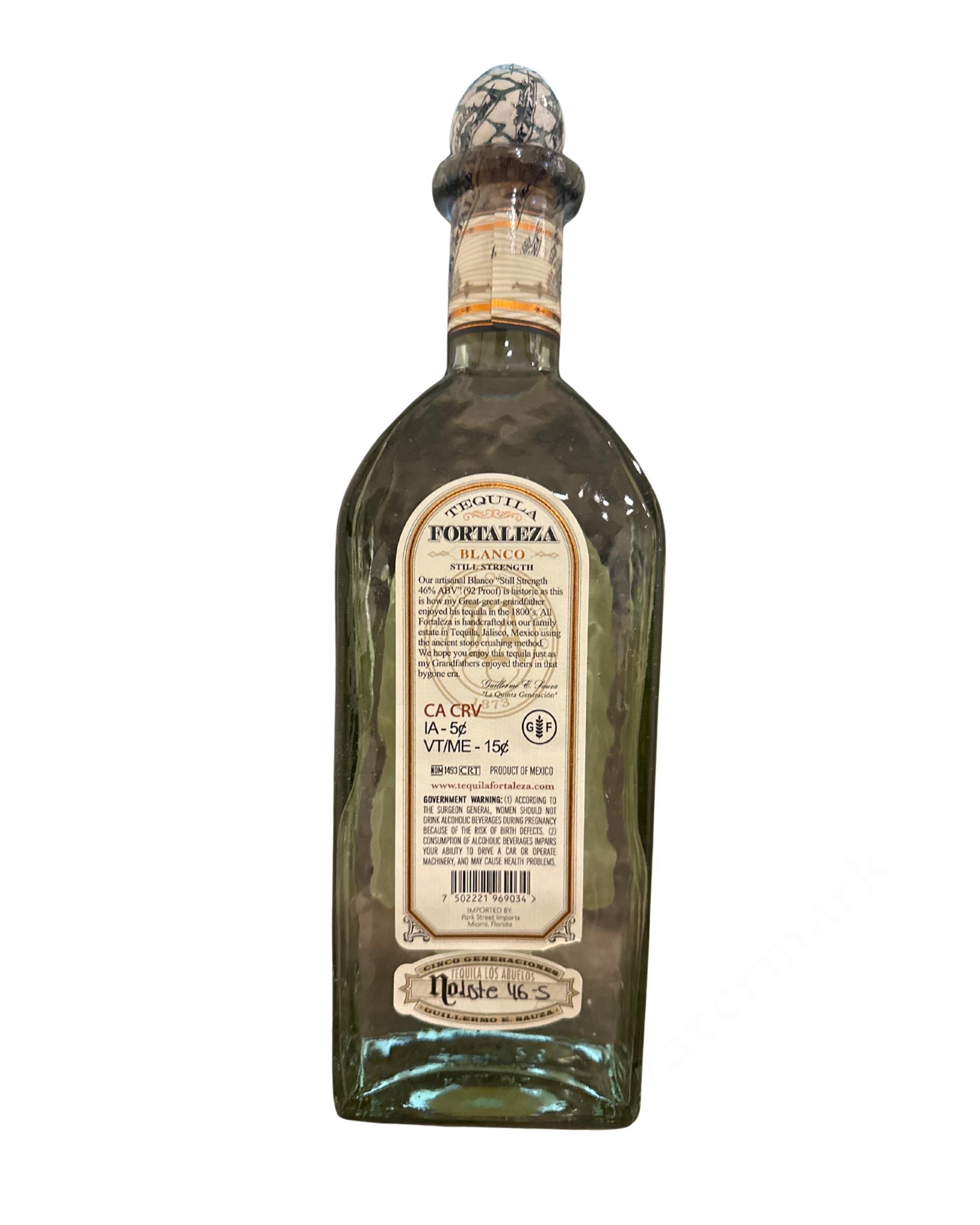 2026 Fortaleza Tequila Fortaleza Blanco Still Strength (Batch 46) 92 Proof - 750ml