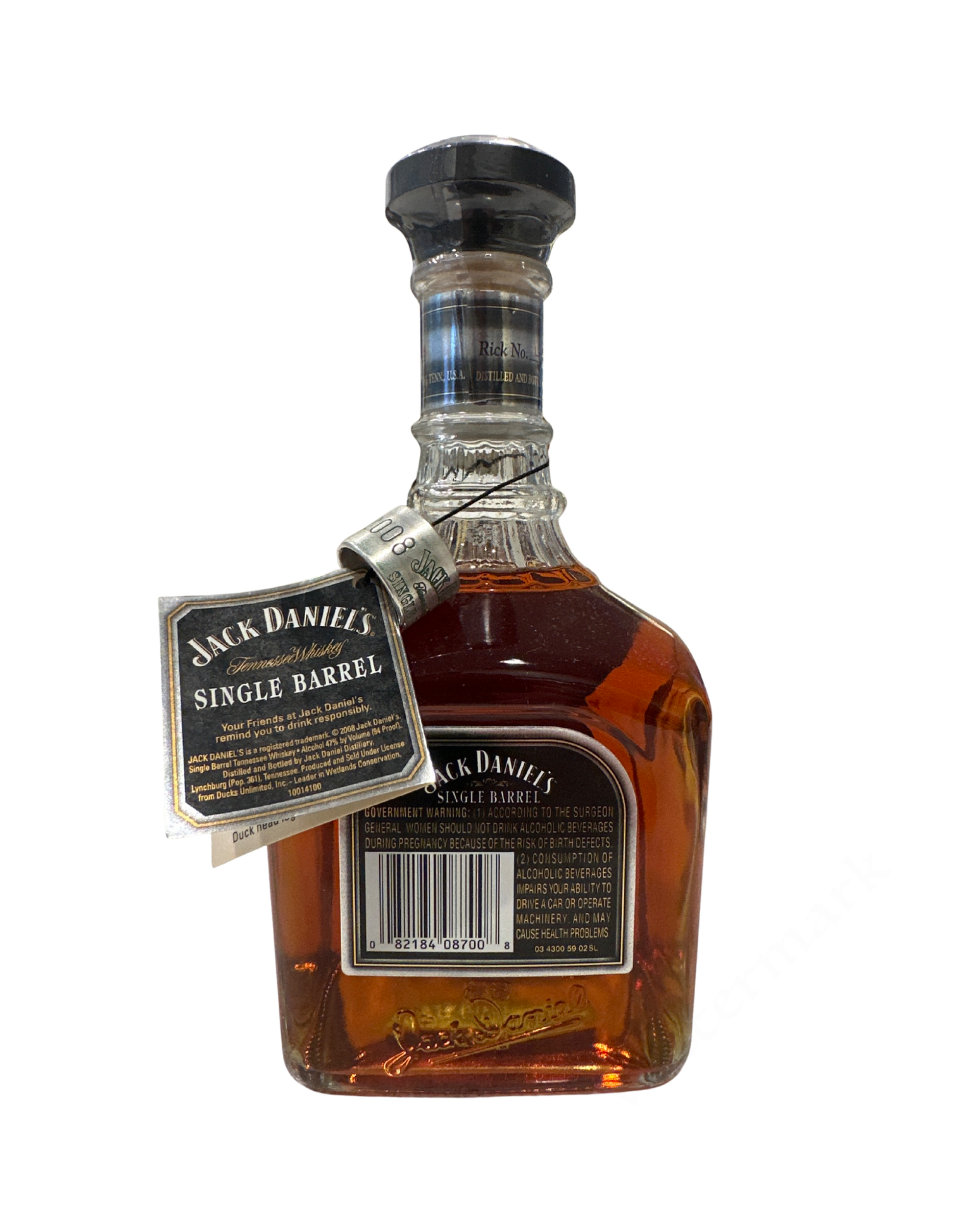 2008 Jack Daniel's Ducks Unlimited Single Barrel Tennessee Whiskey 94 Proof