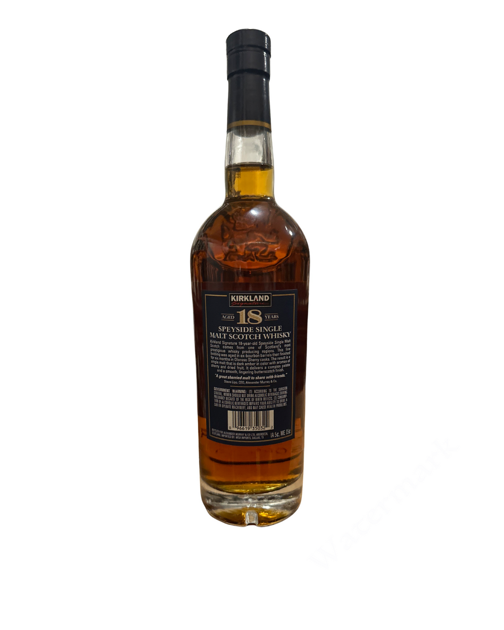 Kirkland (produced by Alexander Murray & Co. Ltd.) Kirkland 18 Years Speyside Single Malt Scotch Whisky Sherry Cask Finish 92 Proof