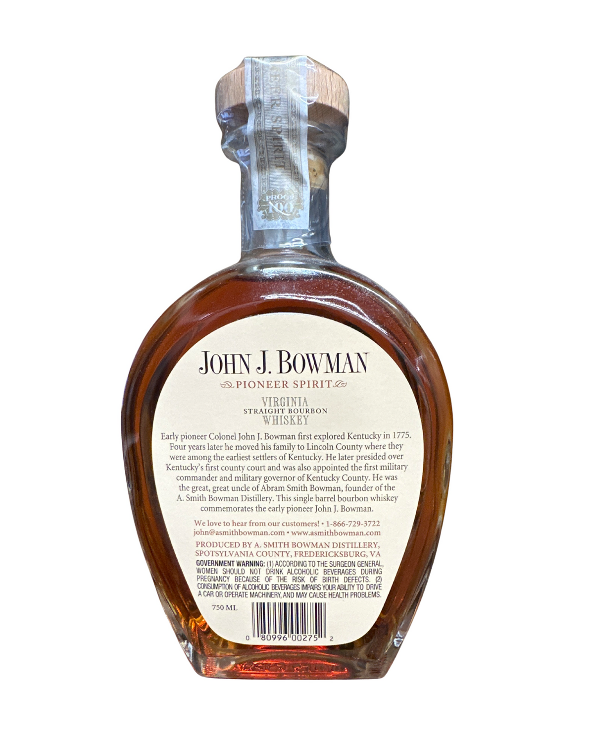 2010-2011 John J. Bowman Single Barrel 100 Proof 750ml