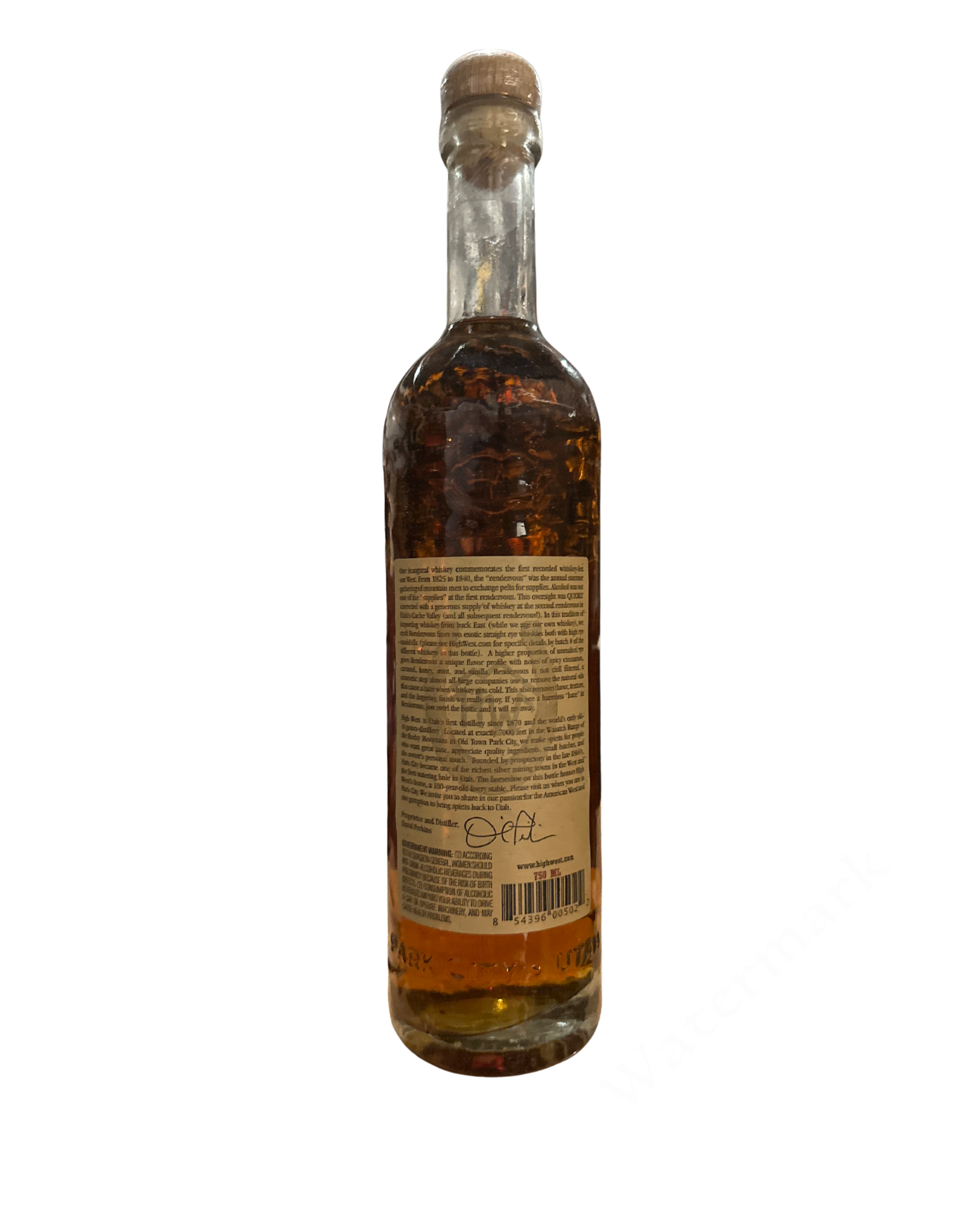 2015 High West Distillery Rendezvous Rye 92 Proof