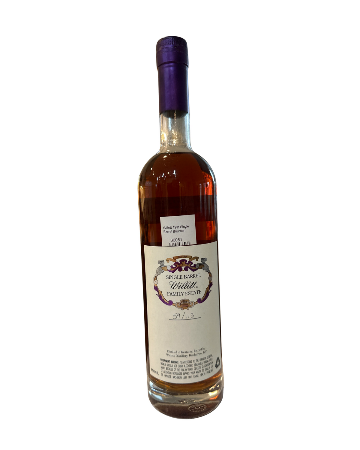 2016 Willett 12 Year Single Barrel Bourbon (Astor #704) 116.8 Proof 750ml