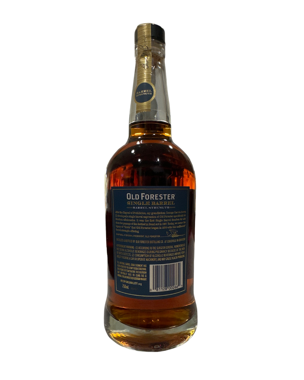 2023 Old Forester Single Barrel Barrel Strength 127.6 Proof 750ml