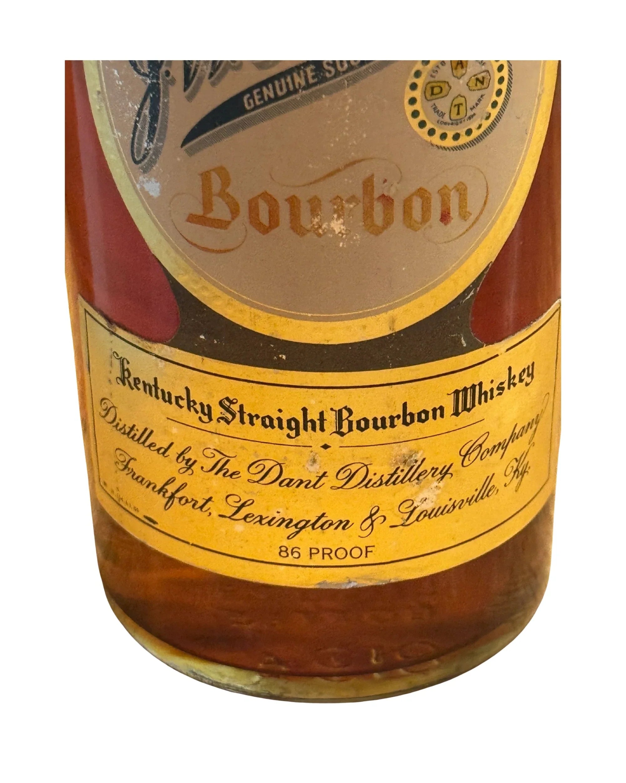 1972 The Dant Distillery J.W. Dant Kentucky Straight Bourbon Whiskey 86 Proof 750ml