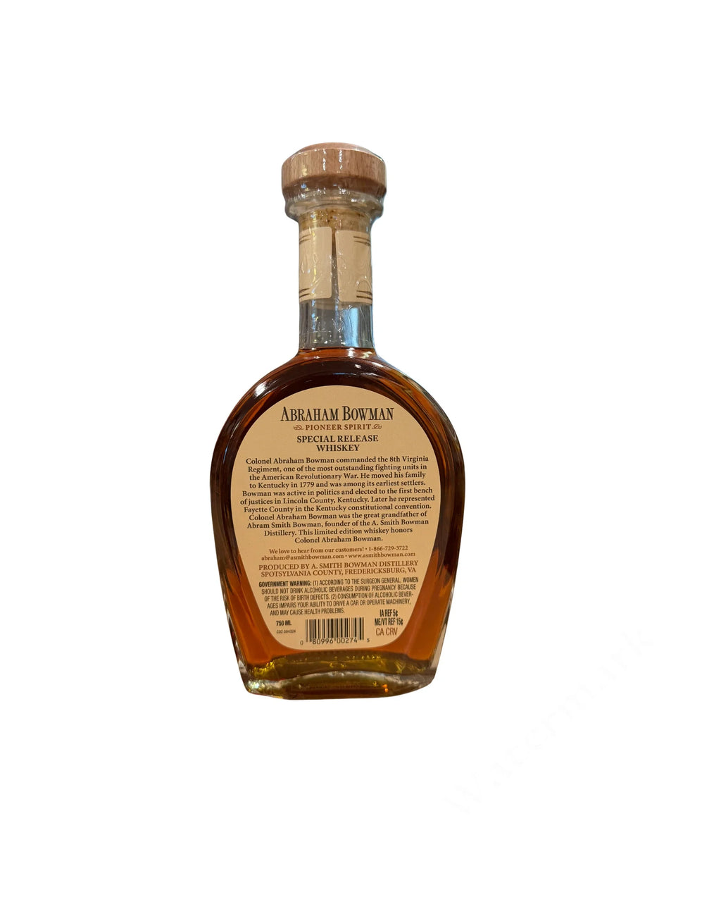 2026 A. Smith Bowman Rye Whiskey 110 Proof 750ml