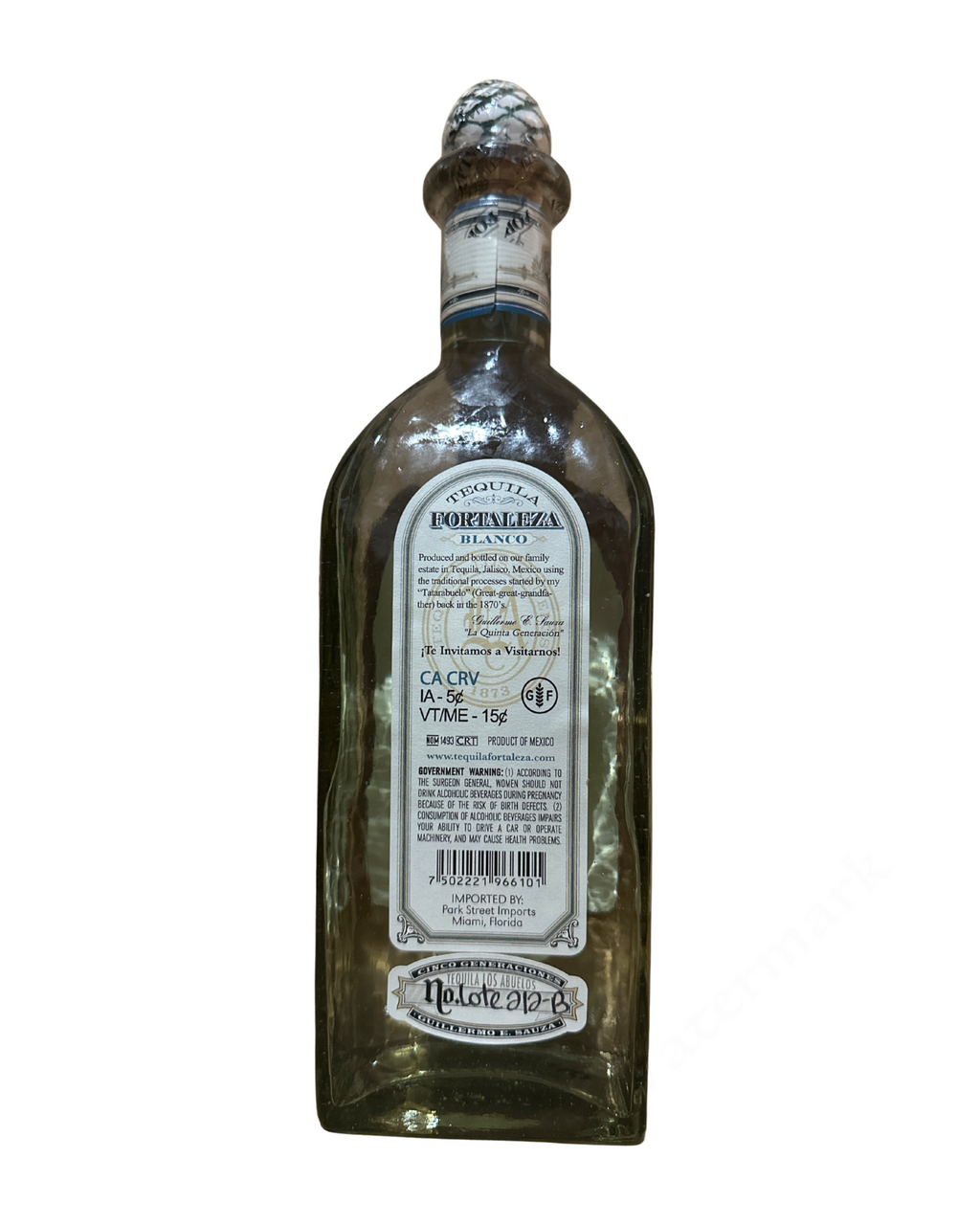 2026 Fortaleza Tequila Fortaleza Blanco 80 Proof