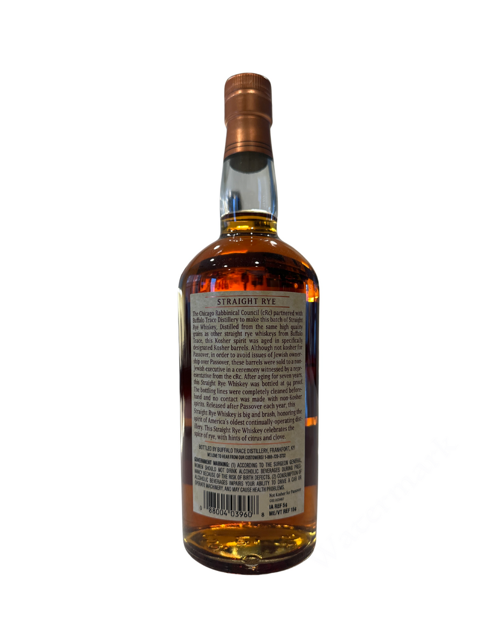 2025 Buffalo Trace Distillery Buffalo Trace Kosher Straight Rye Whiskey 94 Proof