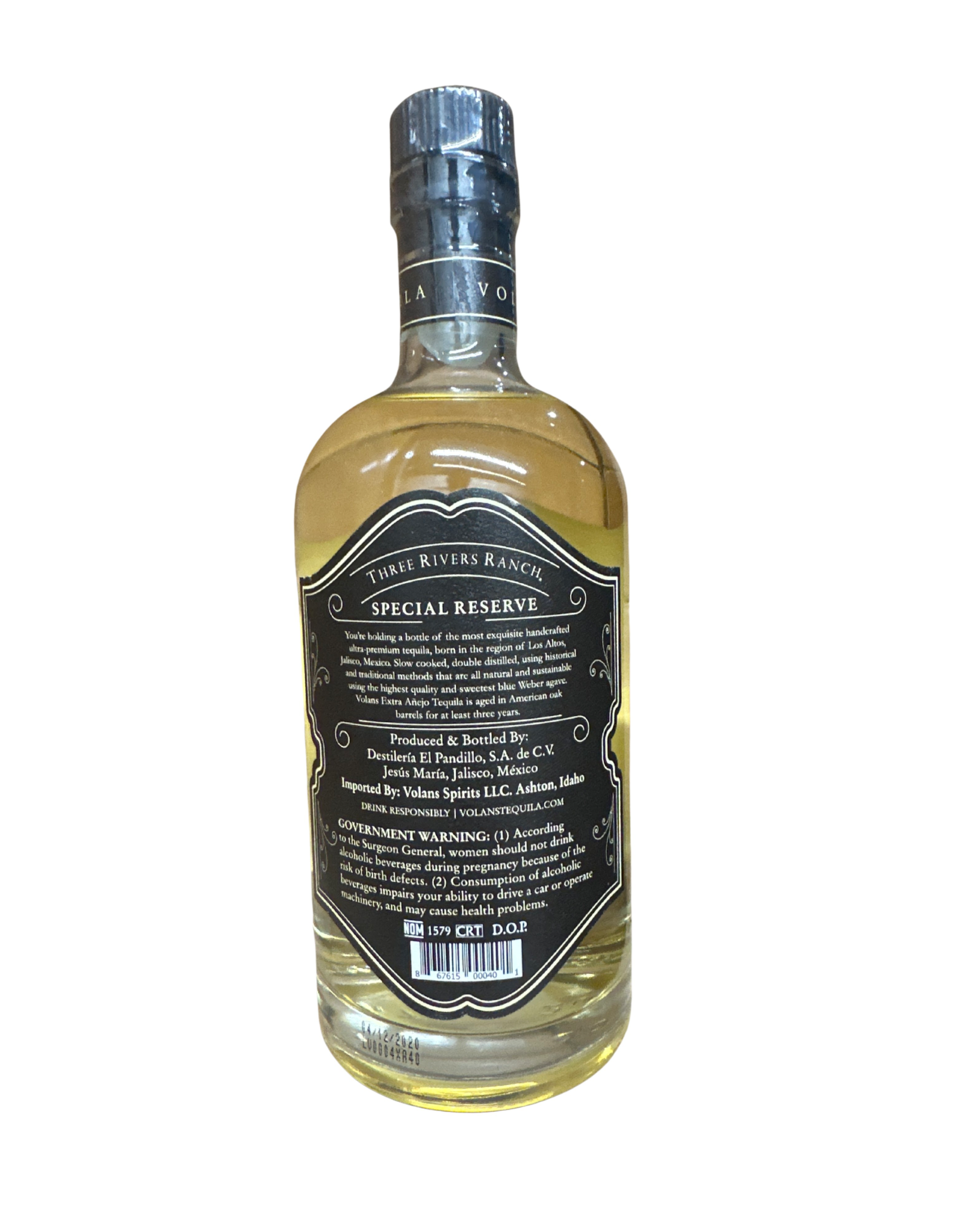 2020 VOLANS ULTRA PREMIUM TEQUILA EXTRA AÑEJO 80 Proof 750ml