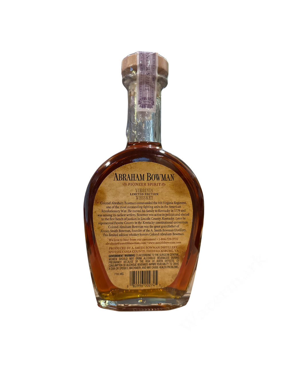 2021 Abraham Bowman Rum Finished 100 Proof 750ml Batch 21