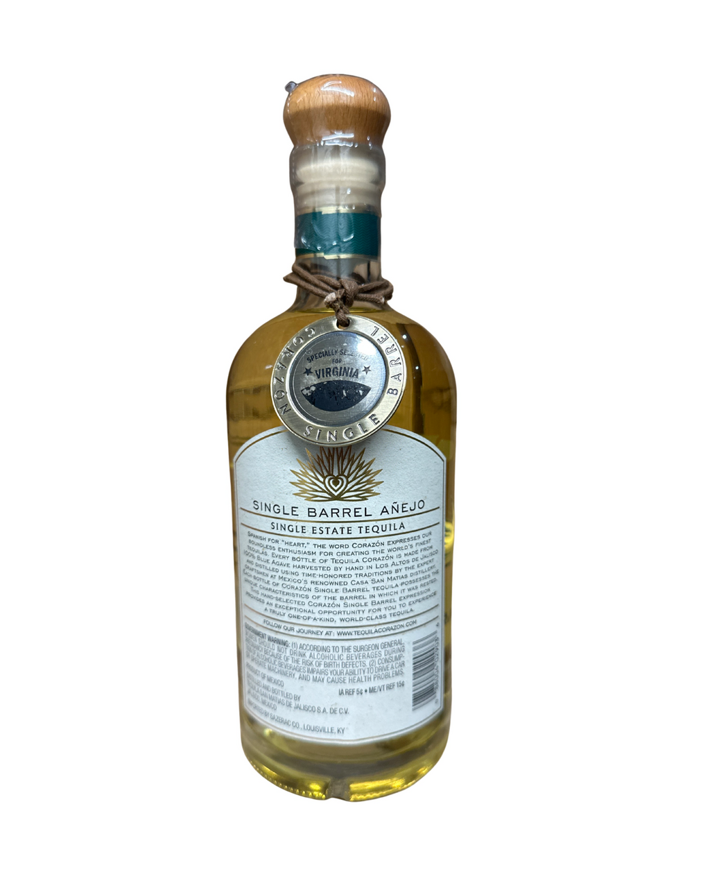 2022 Corazón Single Barrel Añejo 80 Proof 750ml
