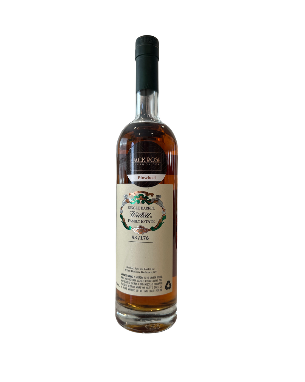 Willett Pinwheel Jack Rose Dining Saloon Willett Family Estate Bottled Single Barrel Straight Rye Whiskey 105.2 Proof 750ml
