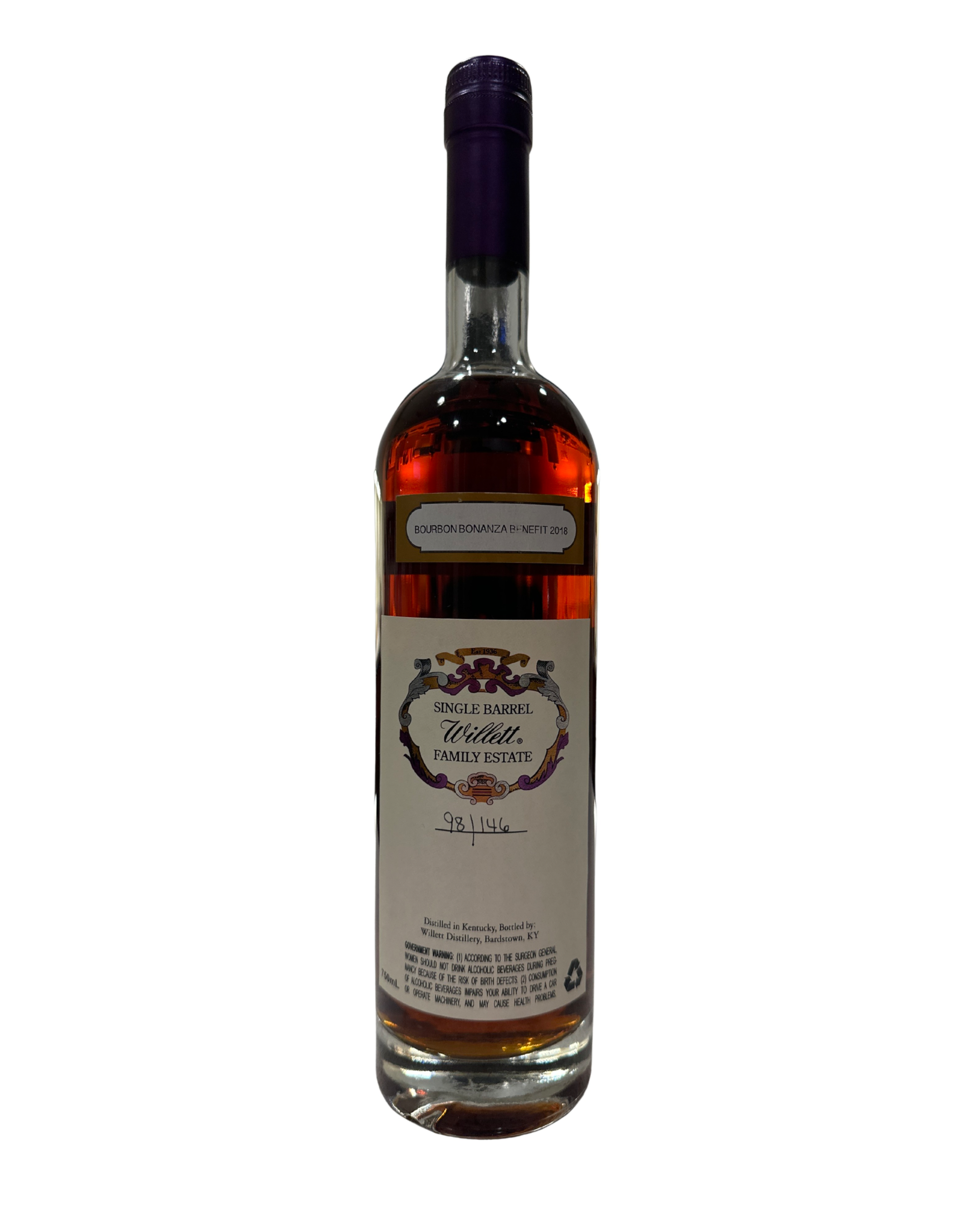 2018 Willett Bourbon Bonanza Family Estate Bottled Single Barrel Bourbon 121 Proof 750ml