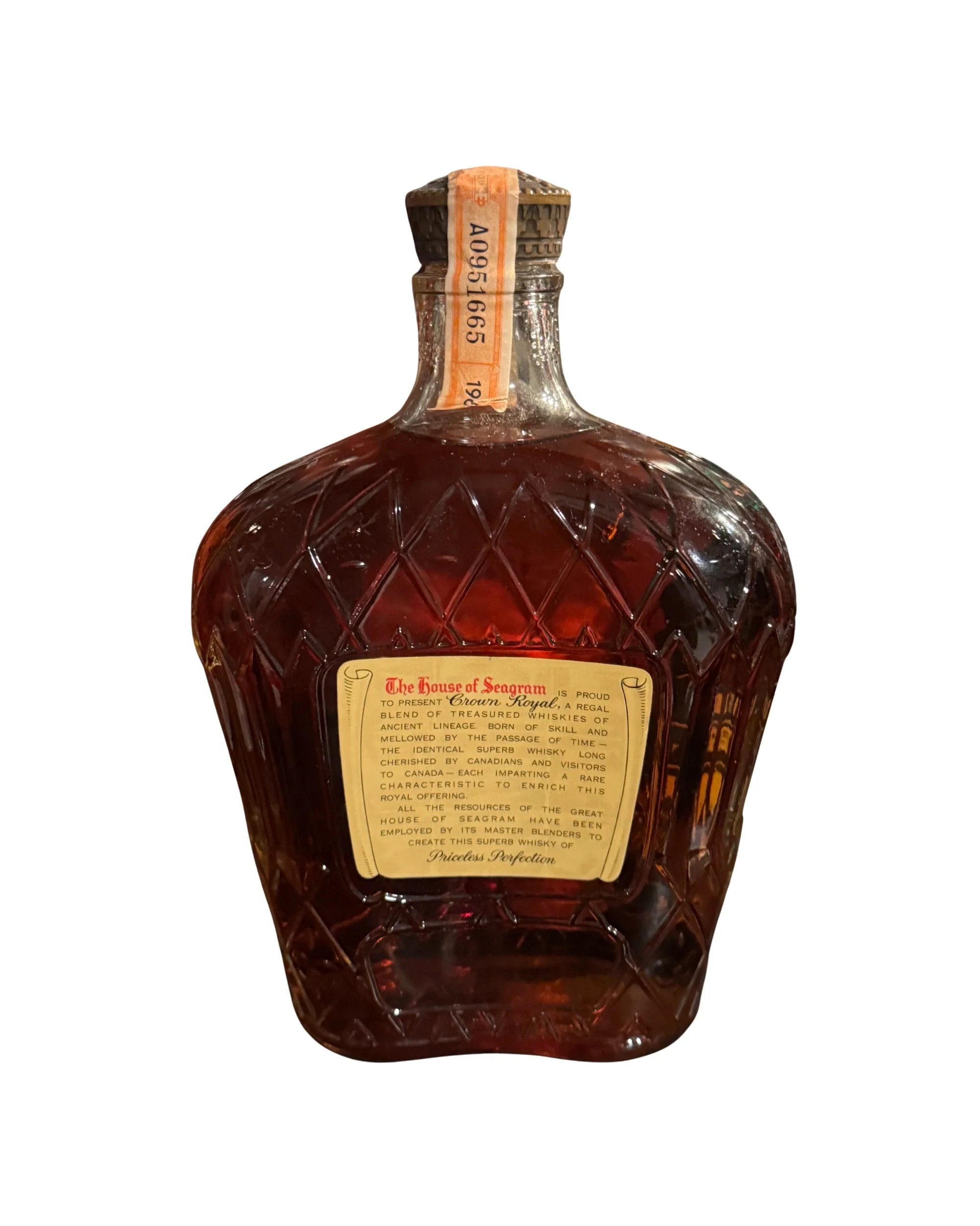 1965 Crown Royal Fine De Luxe 80 Proof 4ml