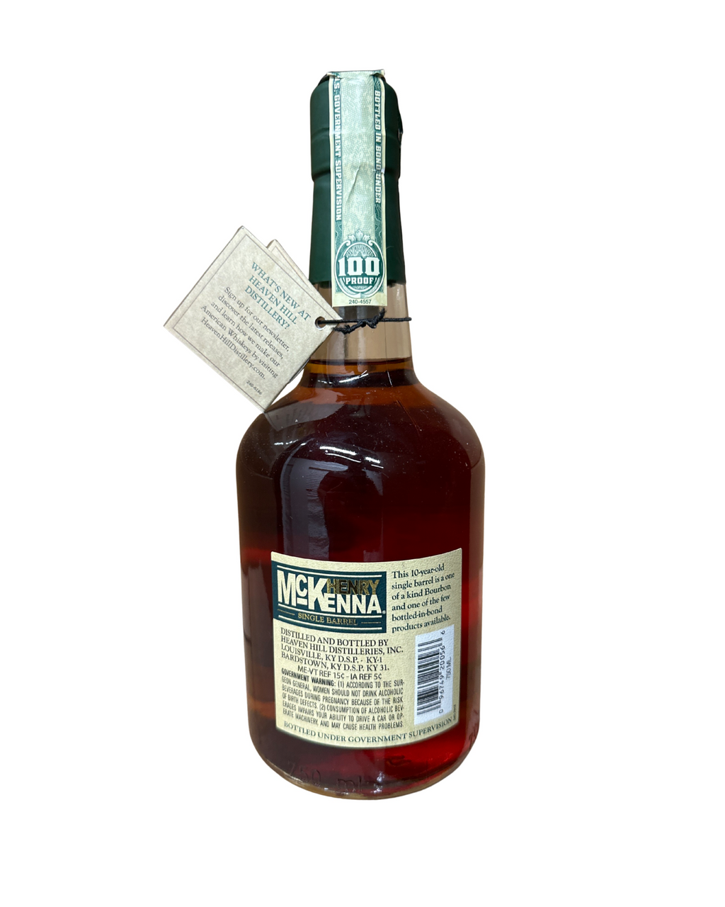 2023 Henry McKenna Single Barrel Bottled-in-Bond Bourbon Whiskey 100 Proof 750ml