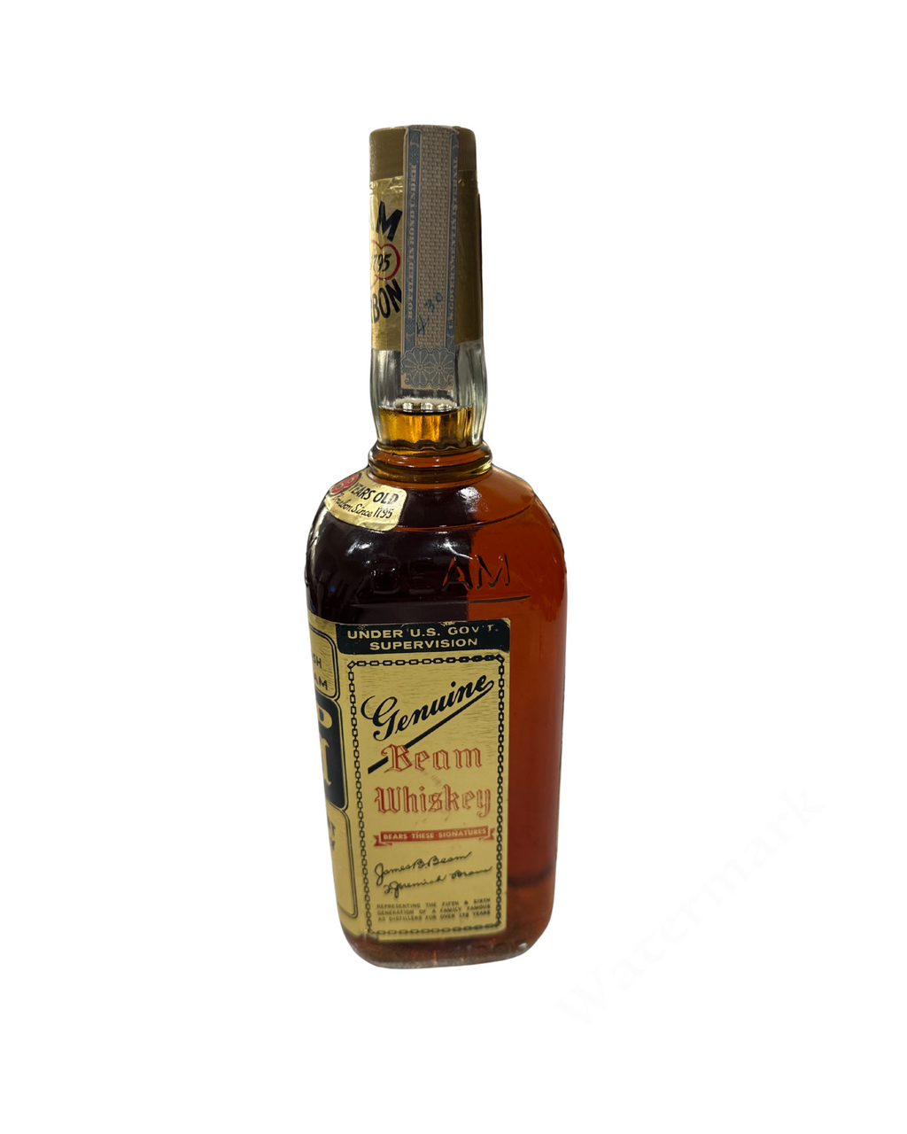 1975 James B. Beam Distilling Co. Bonded Beam Kentucky Straight Bourbon Whiskey 100 Proof 4/5th Quart