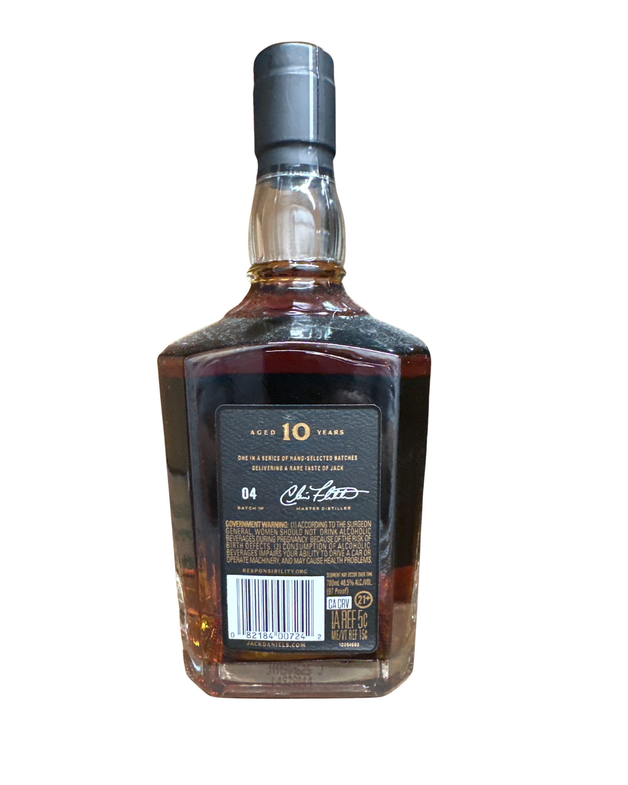 2025 Jack Daniel Distillery Jack Daniel's 10 Years Old Tennessee Whiskey 97 Proof 700ml Batch 4