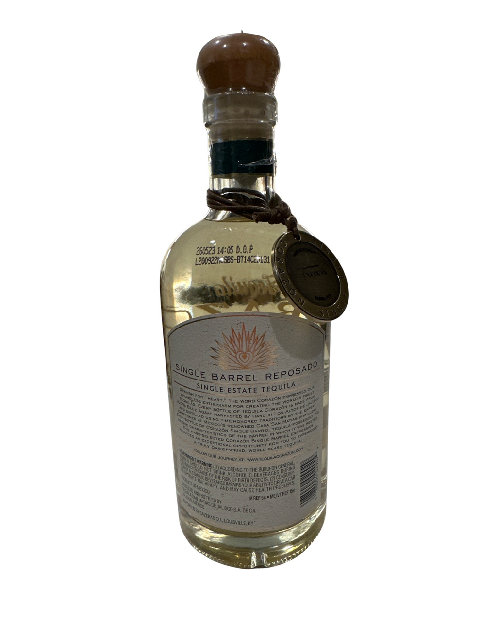 2023 Corazón Single Barrel Reposado 80 Proof 750ml