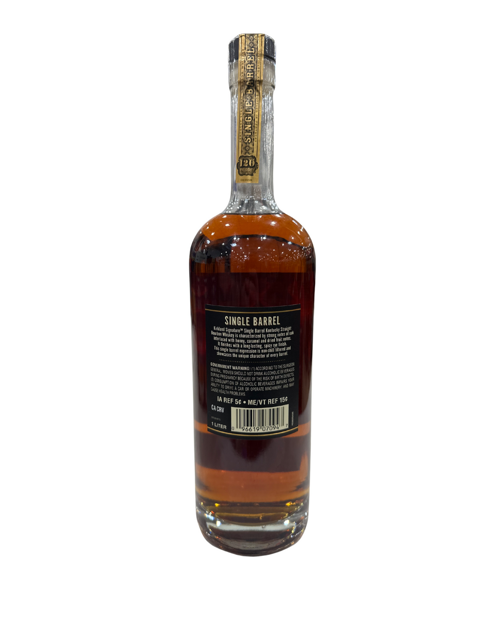 2026 Barton 1792 Distillery Kirkland Signature Single Barrel Kentucky Straight Bourbon Whiskey 120 Proof 1000ml