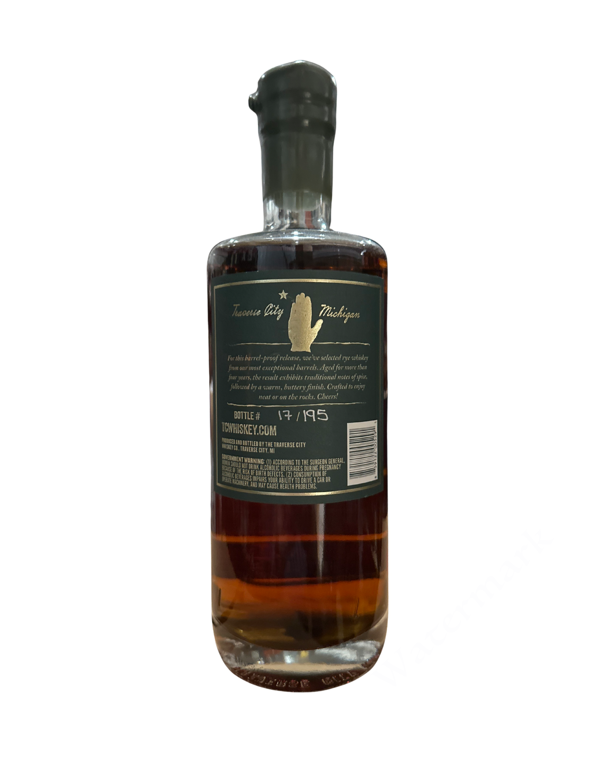 Traverse City Whiskey Co. Signature Edition Straight Rye Whiskey Barrel Proof 115.8 Proof